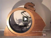 Jumbo the dog demonstrates the HoundRound exercise wheel Another HoundRound video, Jumbo on the HoundRound giant mousewheel